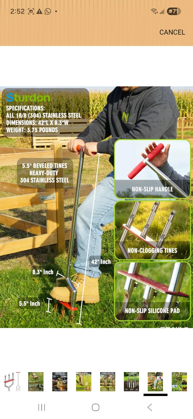 Sturdon 304 Stainless Steel Lawn Aerator - photo 4