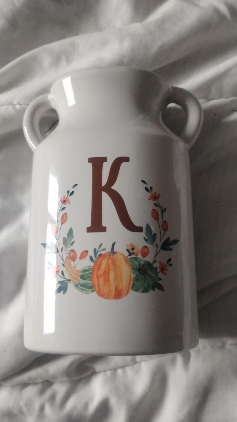 Ashland "K" Monogram Pumpkin Vase