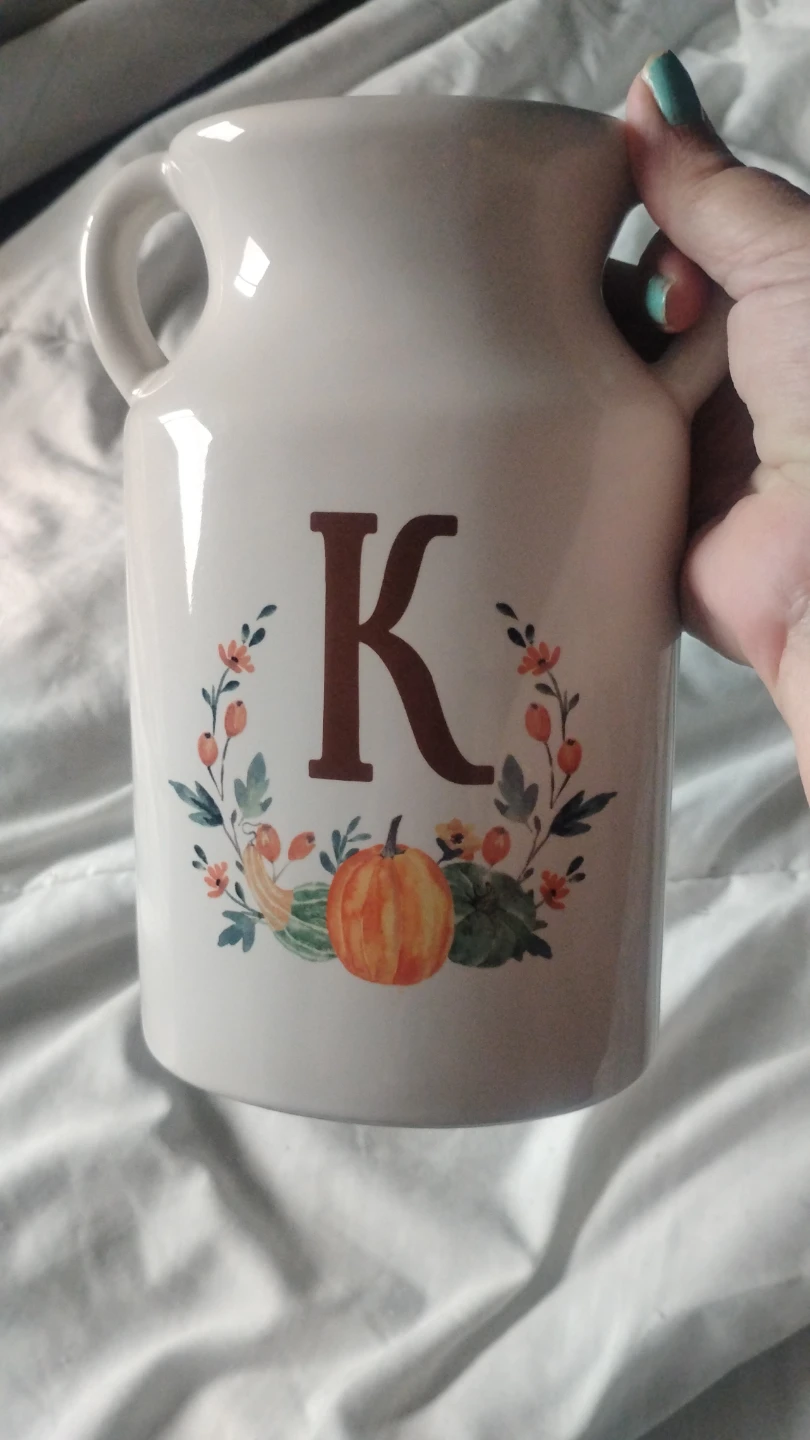 Ashland "K" Monogram Pumpkin Vase - photo 3
