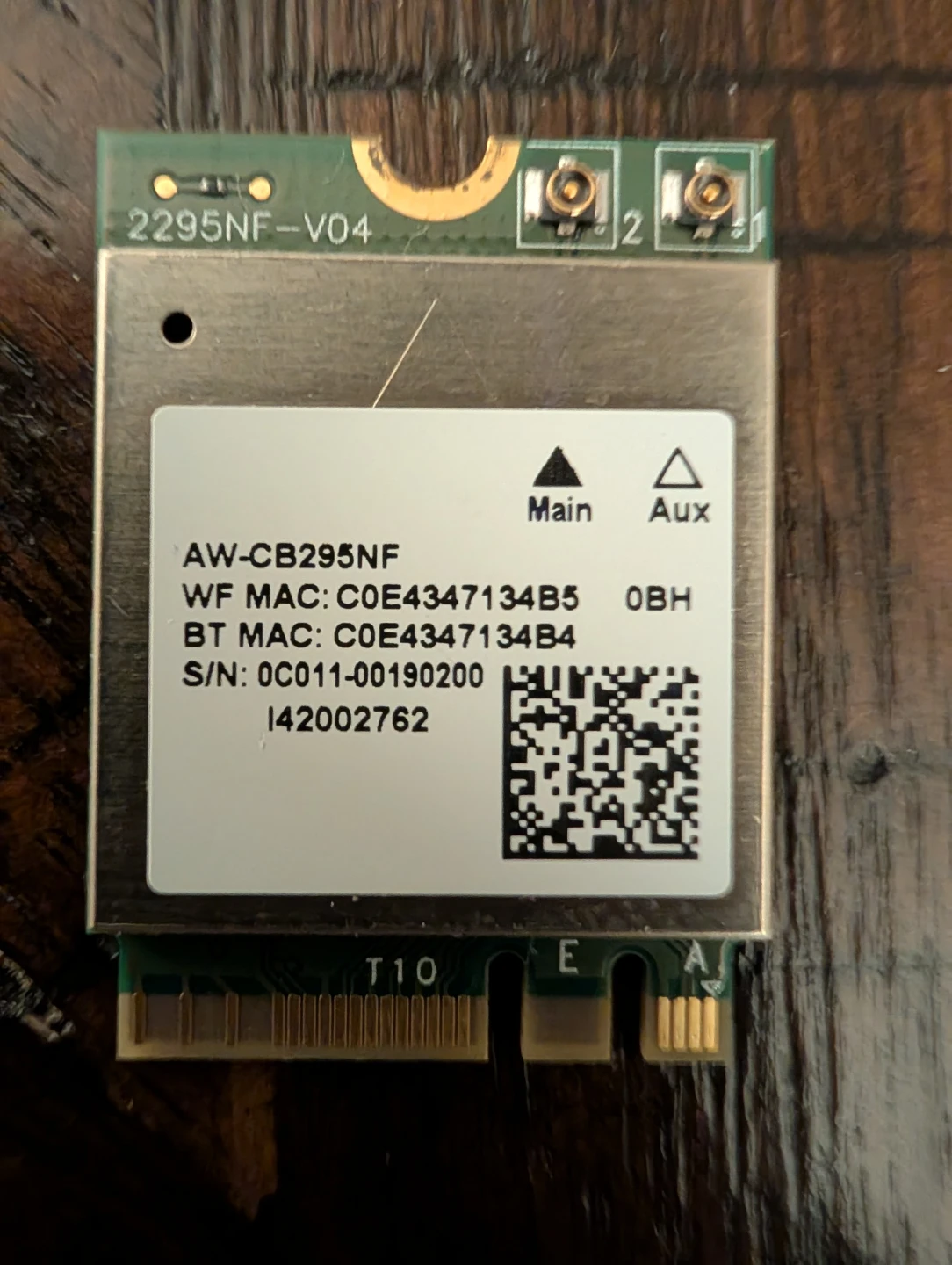 Realtek RTL8822BE AW-CB295NF Wi-Fi Bluetooth Module