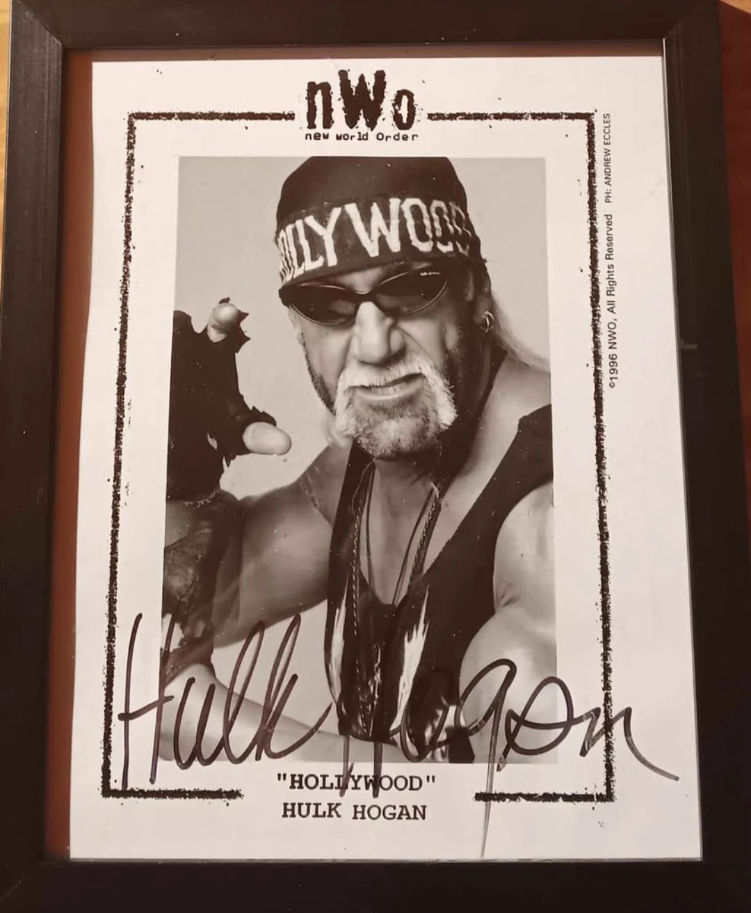 Signed Hulk Hogan "Hollywood" nWo Photo