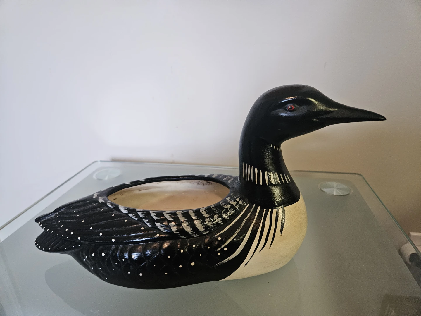 Ceramic Loon Container or Planter