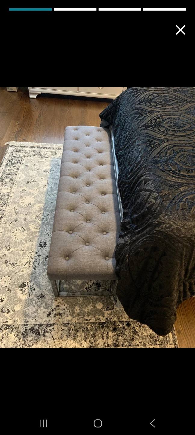 Tufted Upholstered Storage Bench - photo 5