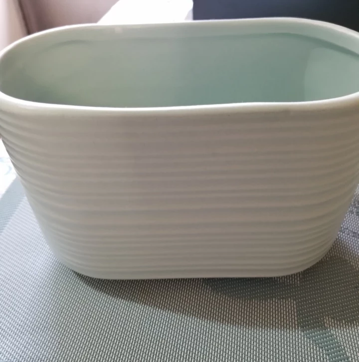 Teal oval planter pot - photo 3