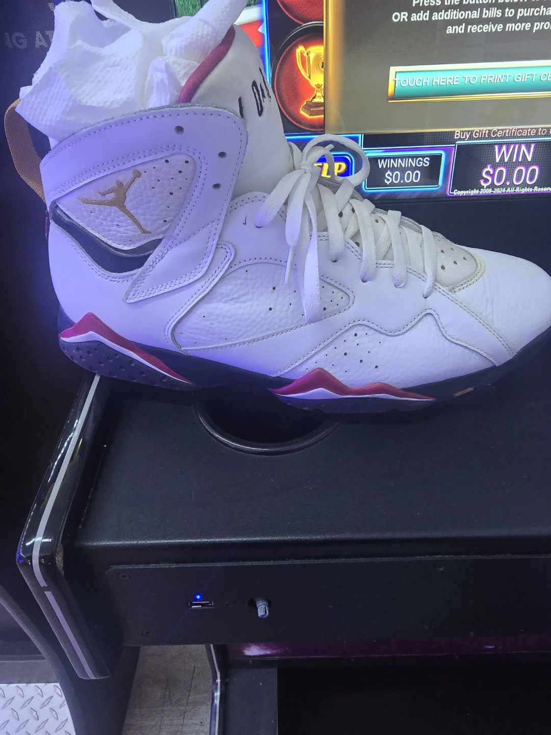 Air Jordan 7 Retro White Red Sneakers