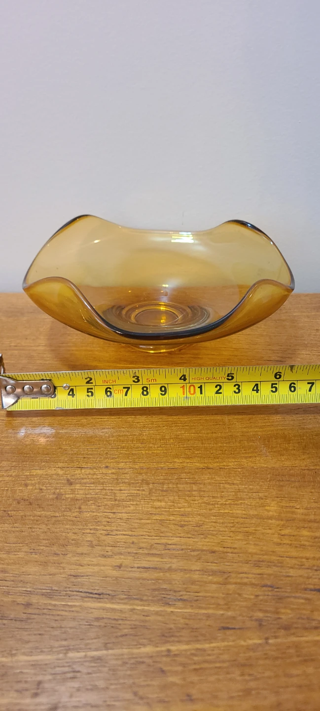 Vintage Amber Glass Candy Dish - photo 3