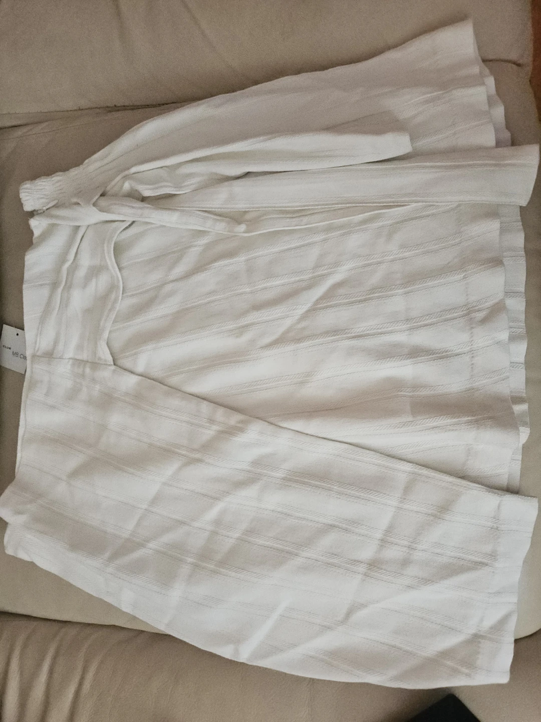 Club Monaco White Textured Maxi Skirt - Size 12 - photo 3