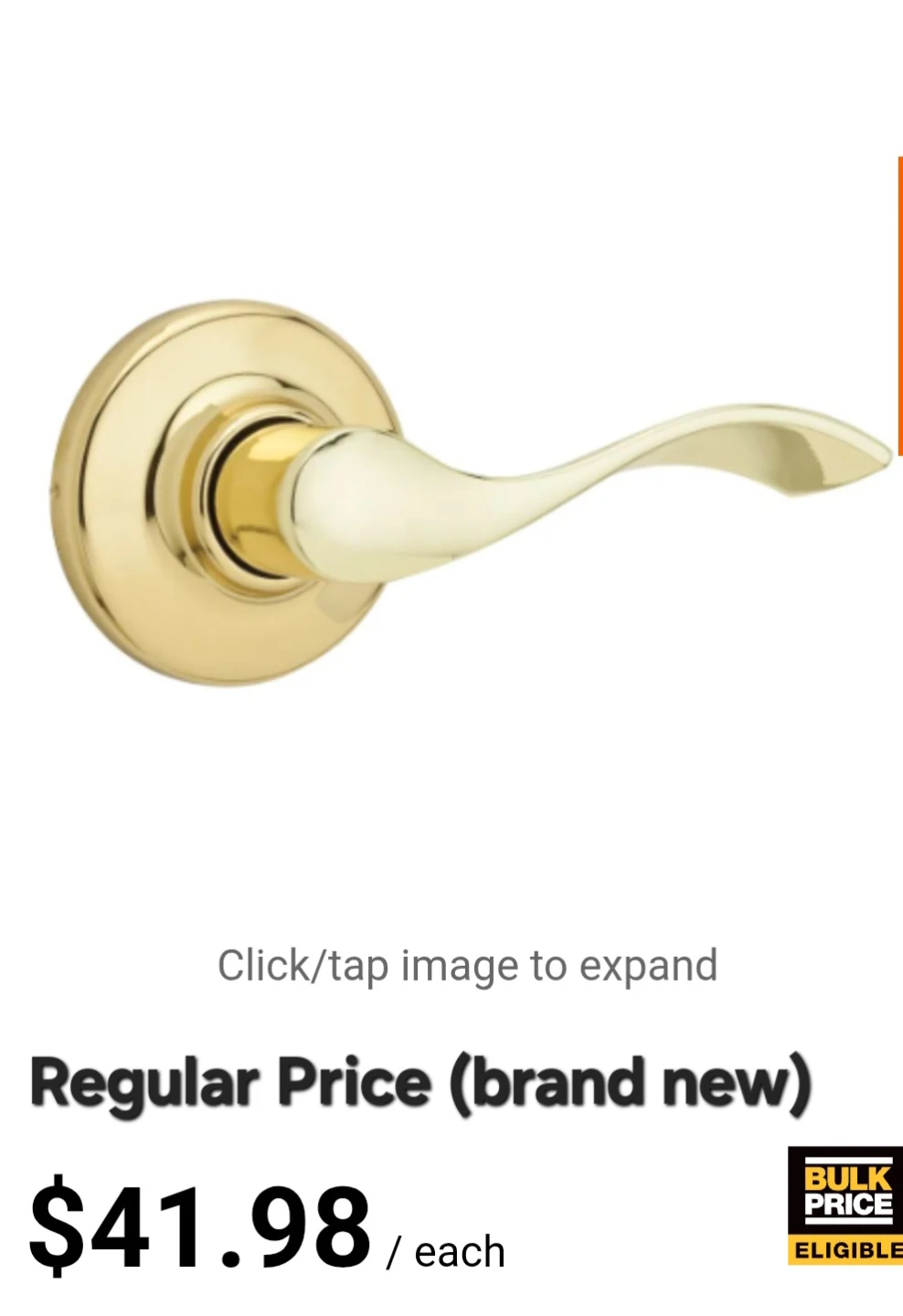 Polished Brass Hall/Closet Passage Interior Door Handle - photo 5