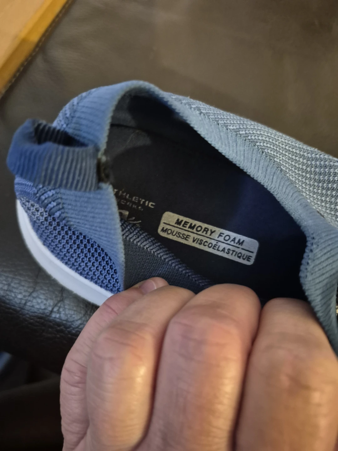 🌱Athletic Works Blue Knit Memory Foam Sneakers Size 9 - photo 2