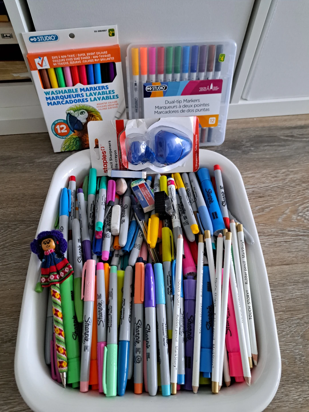 Sharpie newly opened.3 drawing books included
