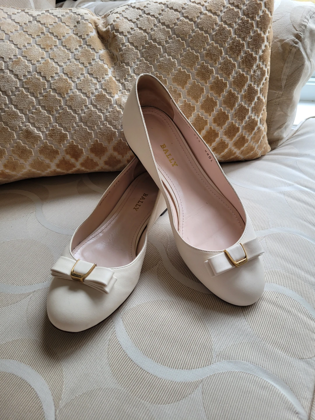 Bally Switzerland Women's White Ballet Flats w Bow - photo 5