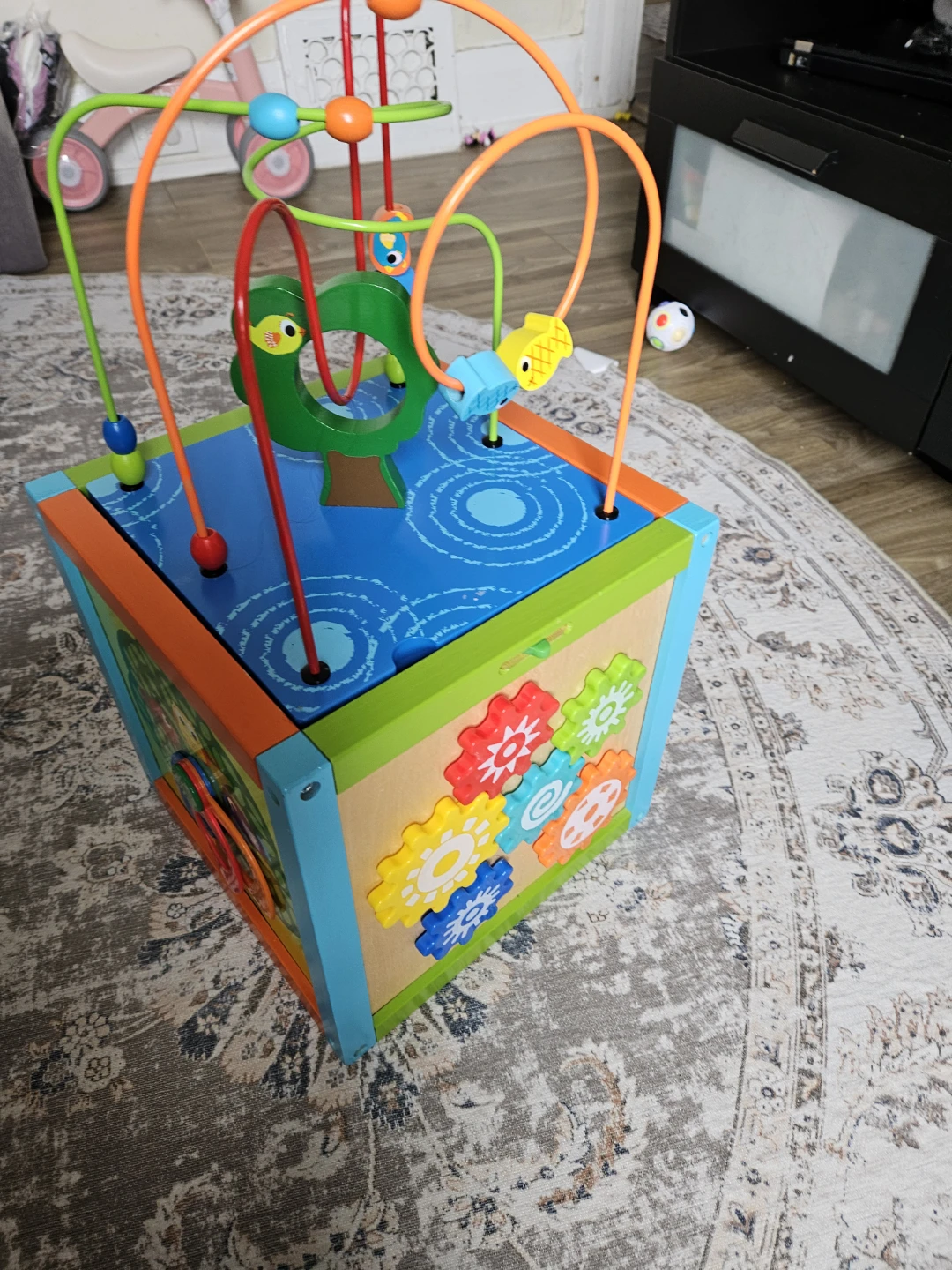 Wooden Activity Cube Play Center