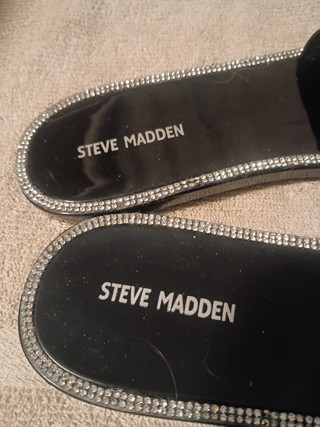 Steve Madden Embellished Black Slide Sandals - photo 2