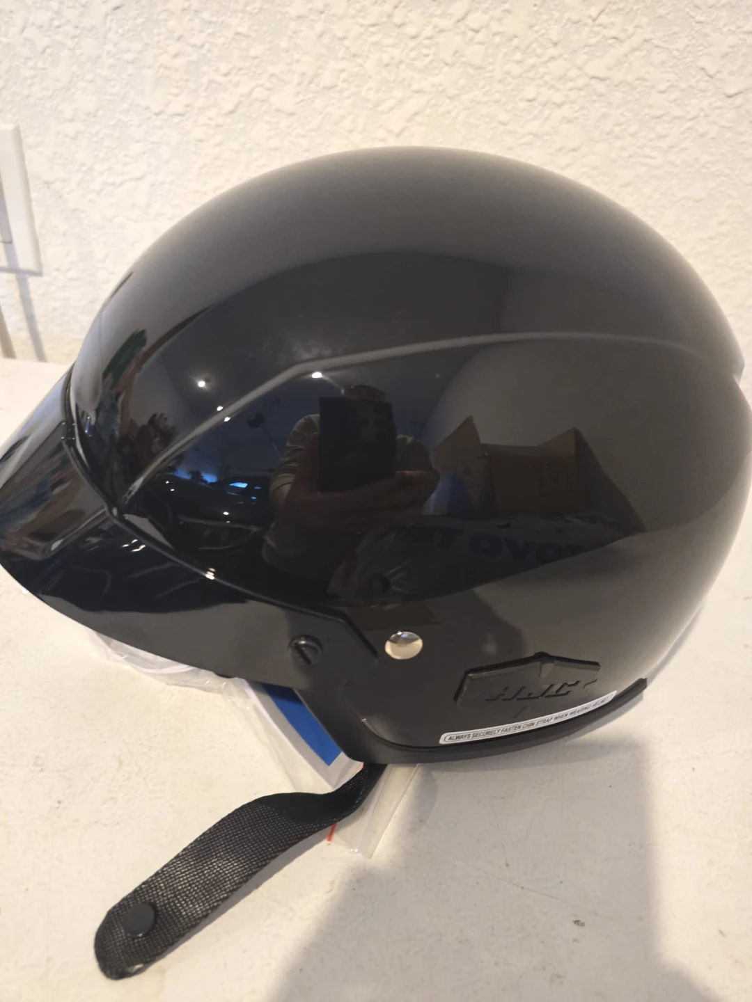 HJC Motorcycle Helmet - Black - photo 2