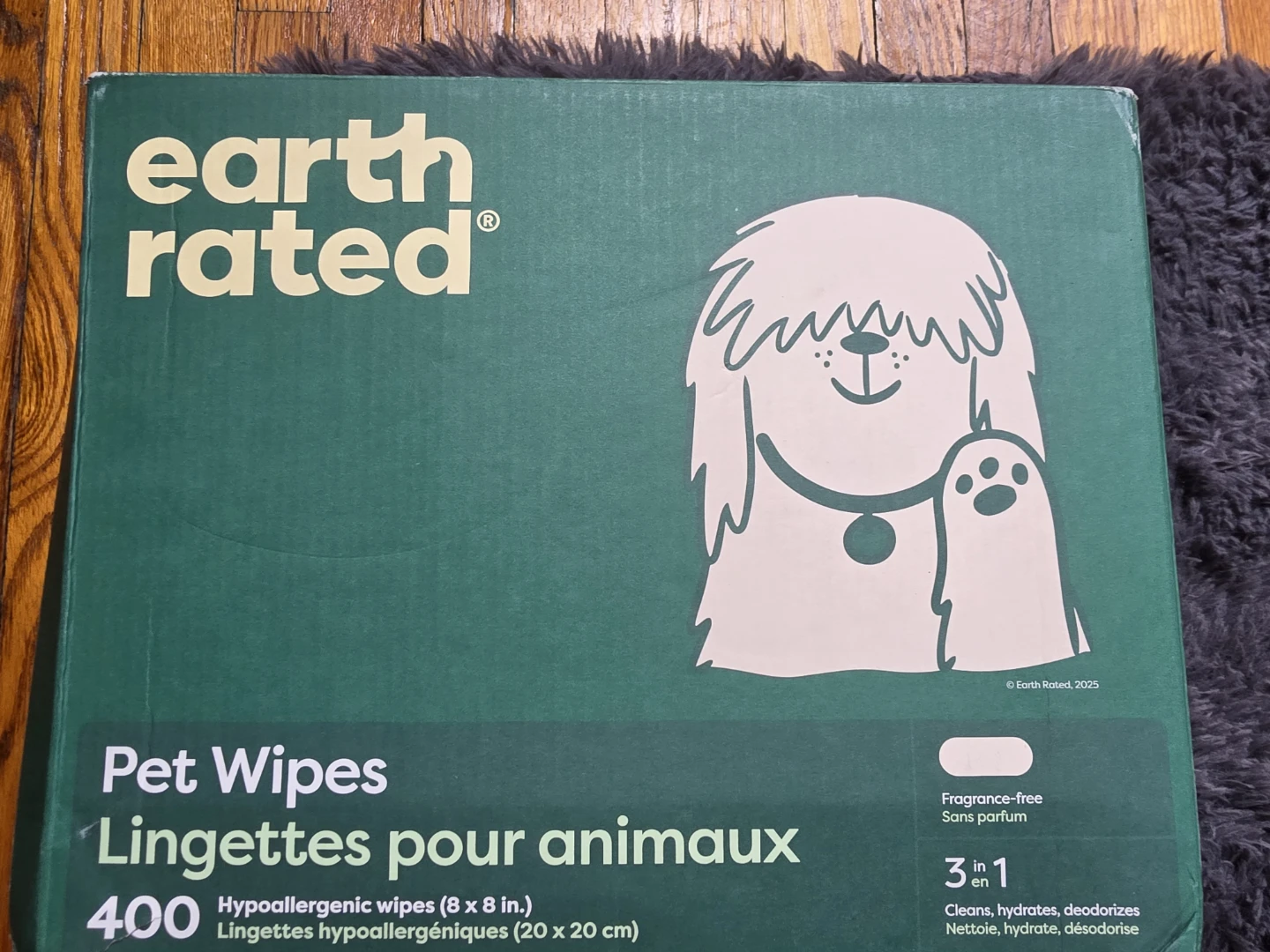 Earth Rated Pet Wipes, Unscented, 400 count