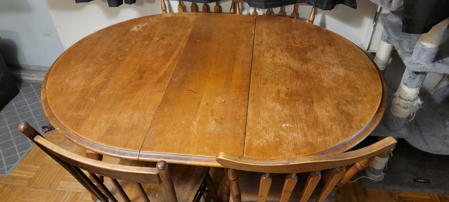 Wooden Dining Table with 4 Chairs - photo 2