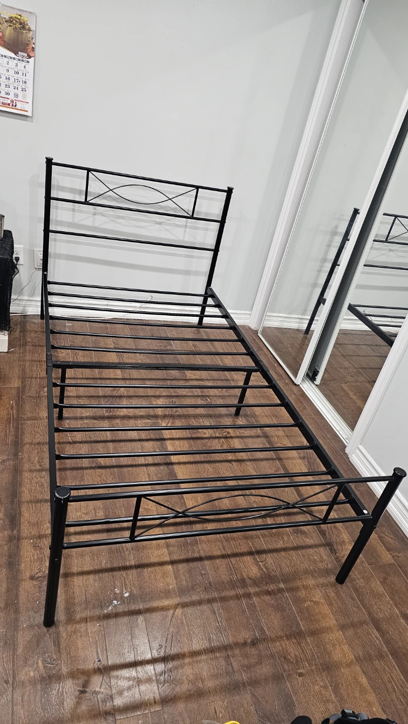 Twin Black Metal Bed Frame