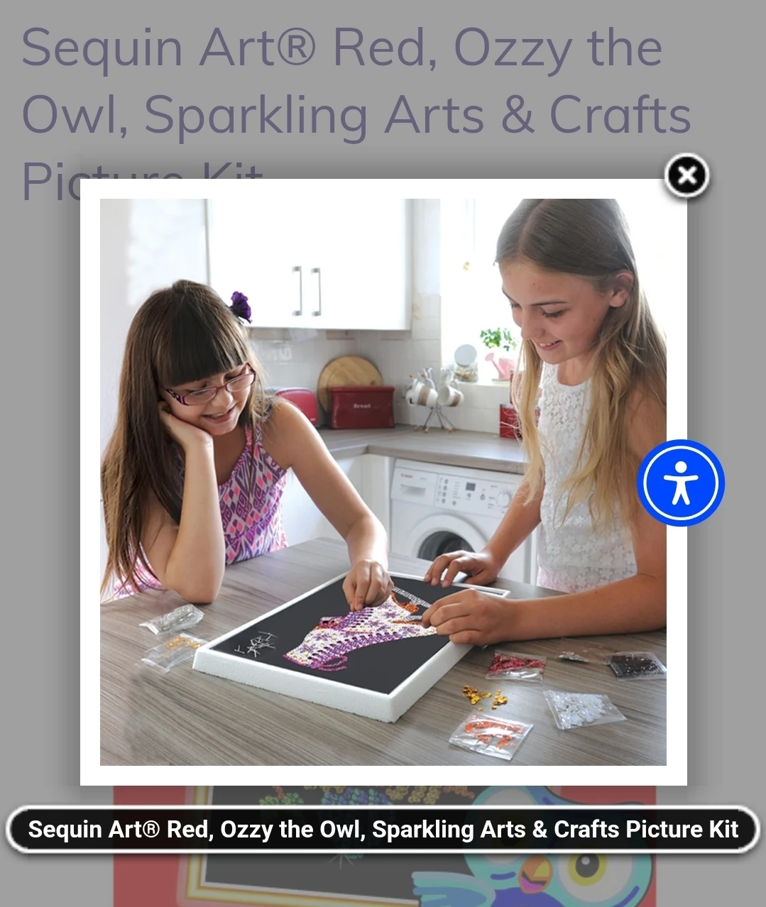 Sequin Art Red Ozzy the Owl Picture Kit(new) - photo 2