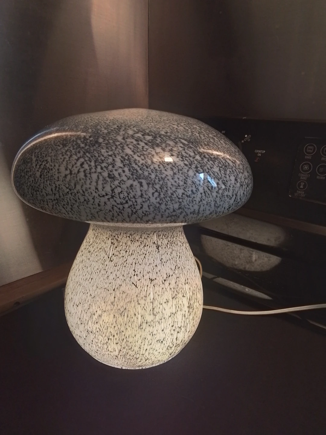 Vintage Murano Art Glass Mushroom Lamp 10.5 "D & 11.25 "H - photo 2