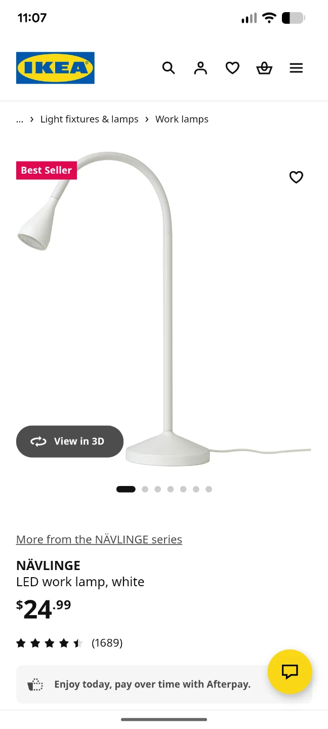 IKEA NÄVLINGE LED Work Lamp - White