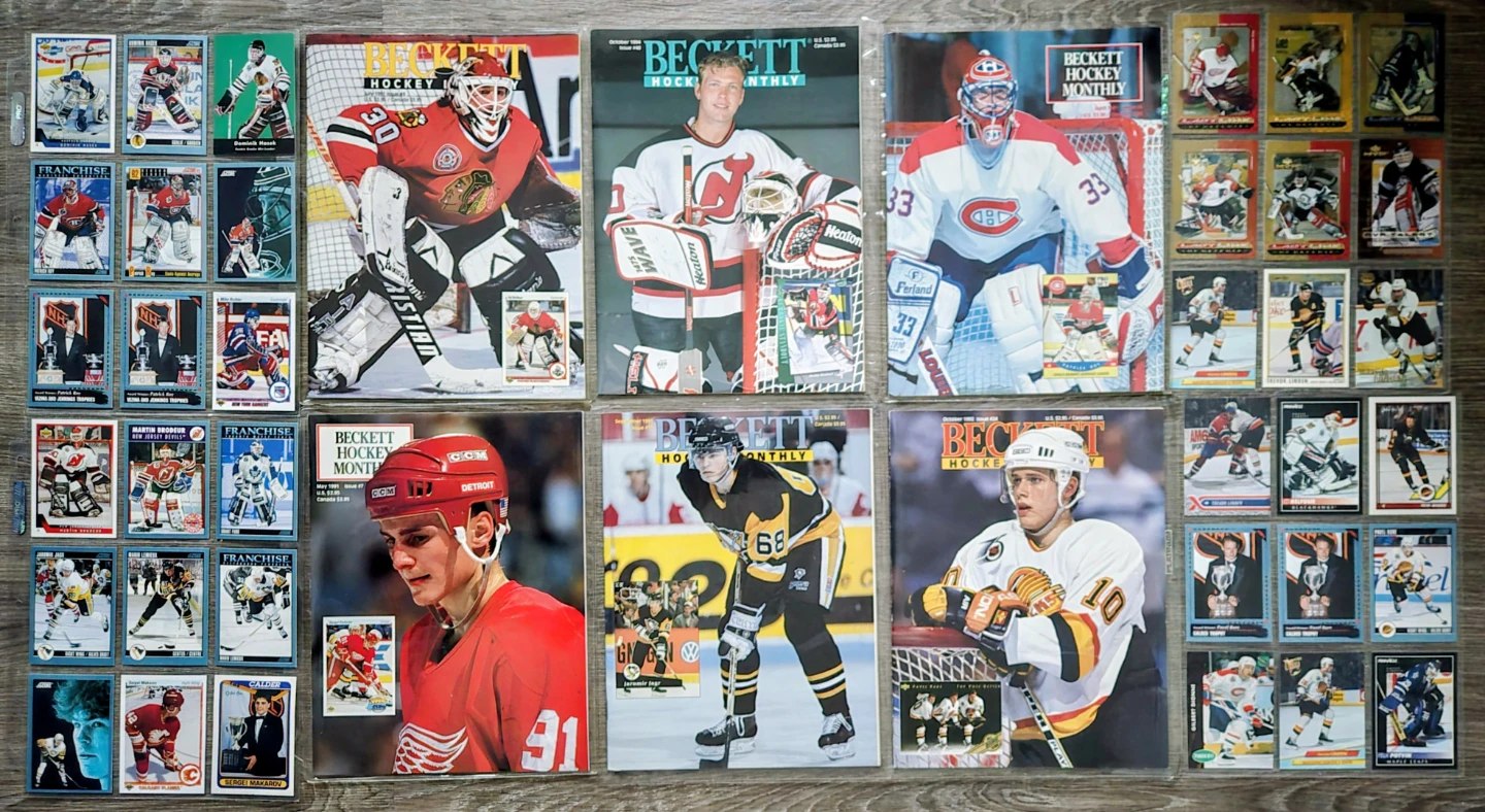 Jagr, Roy, Lemieux, 126 Card, 6 Becketts. Star & Rookie Lot