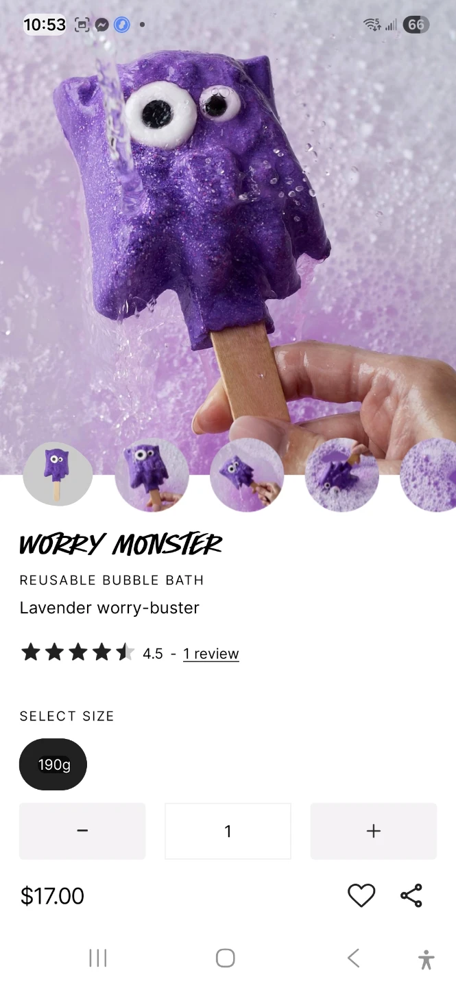 Lush Worry Monster Reusable Bubble Bath 190g