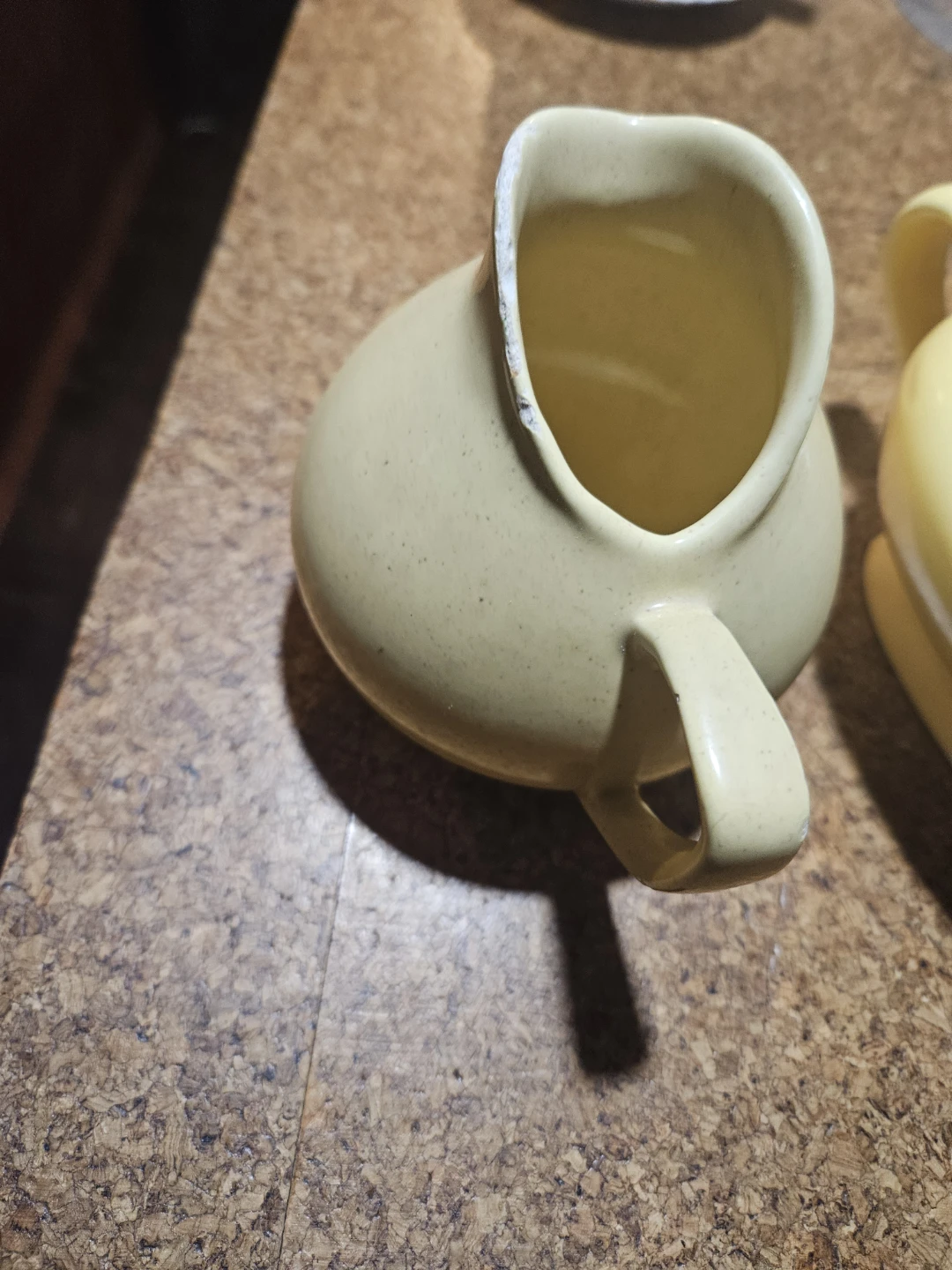 Yellow Ceramic Pitcher and Sugar Bowl Set - photo 2