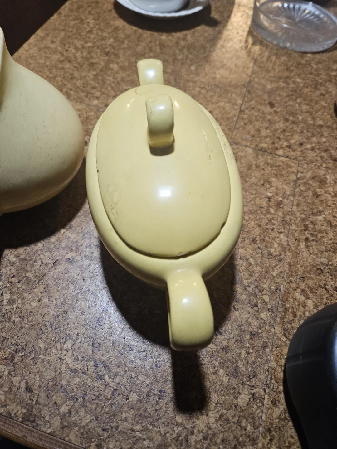 Yellow Ceramic Pitcher and Sugar Bowl Set - photo 3