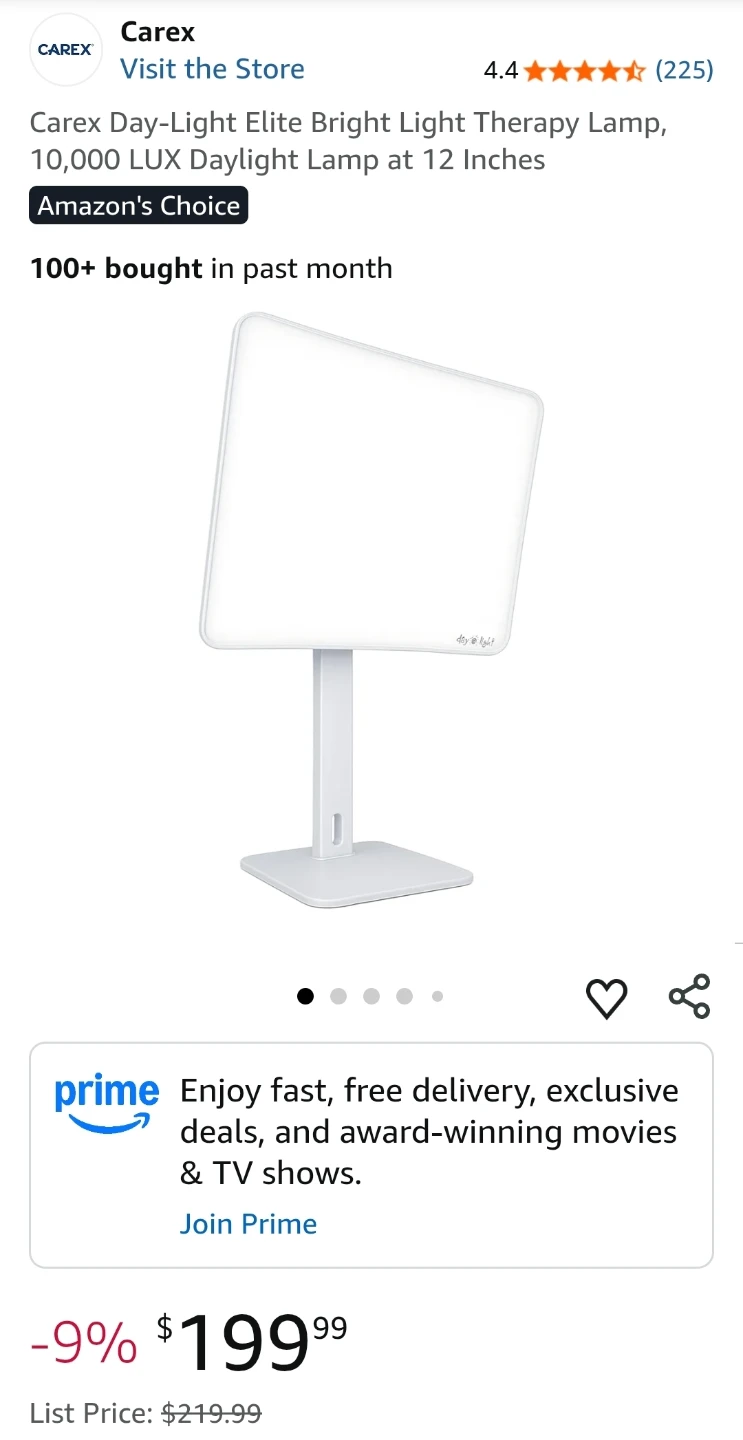 ☀️Carex Day-Light Therapy Lamp - photo 5