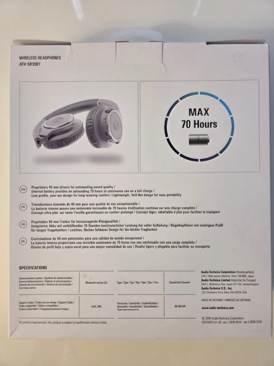 Audio-Tehnica Bluetooth Wireless Headphones - photo 2