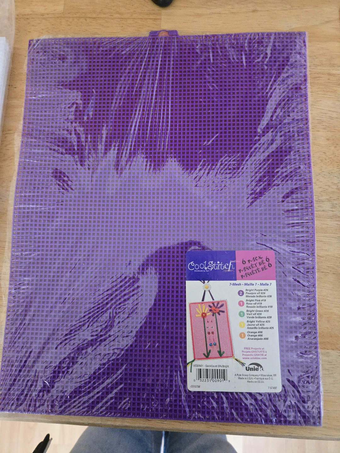 Cool Stitch 7-Mesh Plastic Canvas 6 Pack Bright Colors