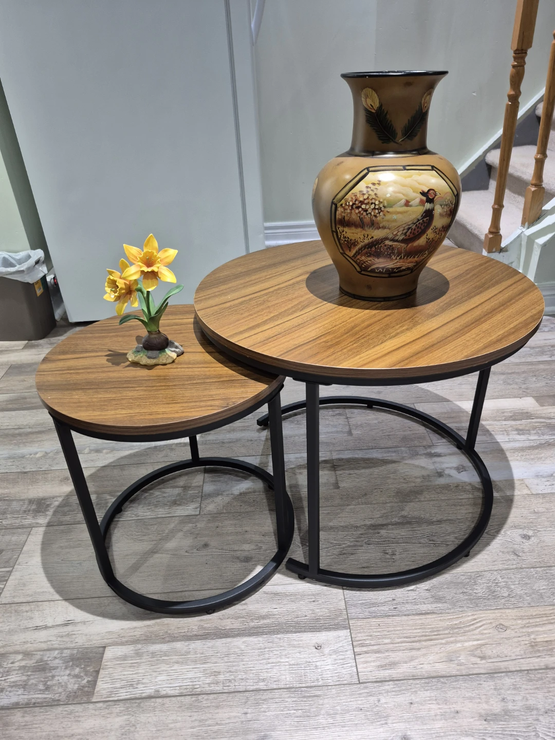 Wooden nesting tables