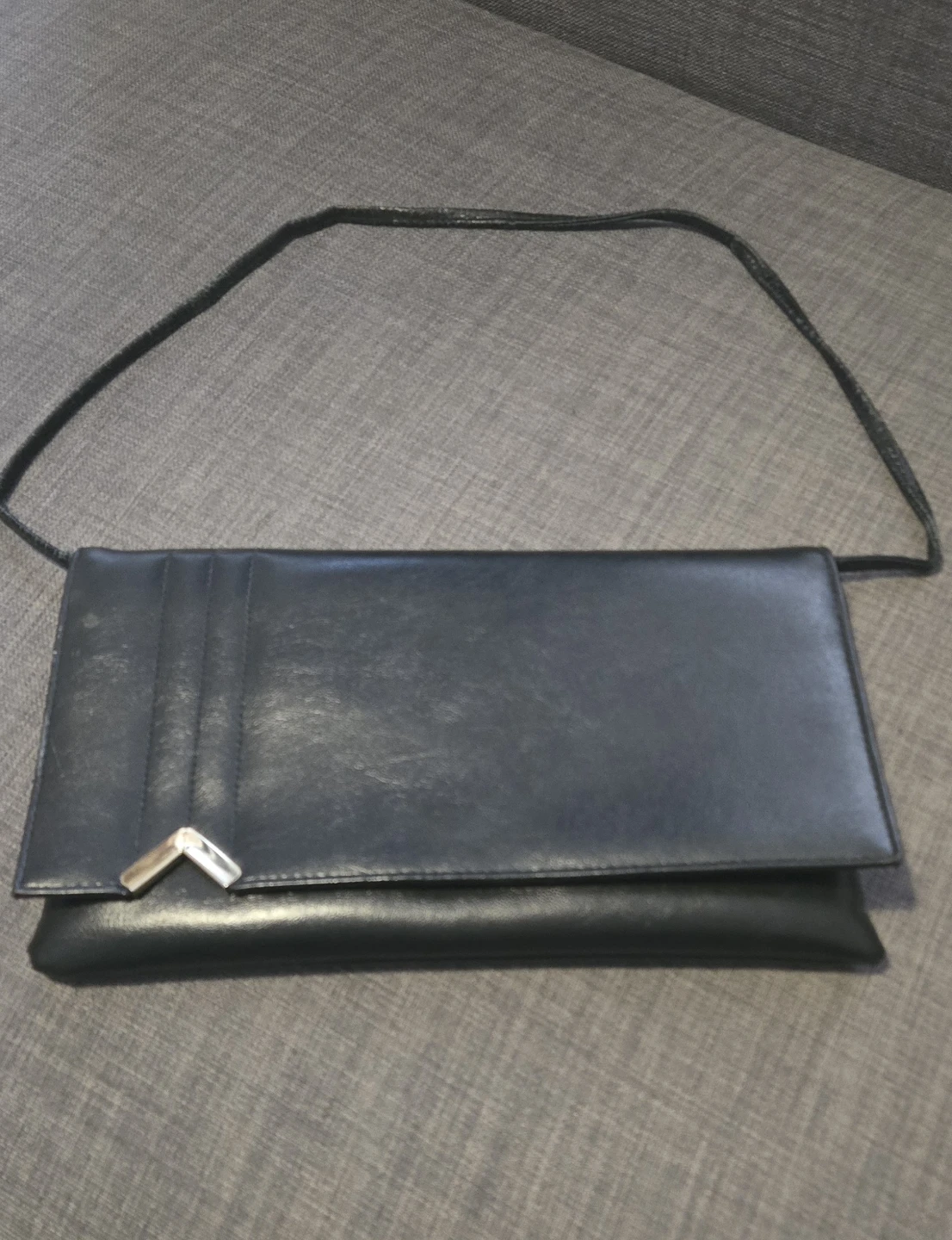 Black Clutch Purse with removable Strap