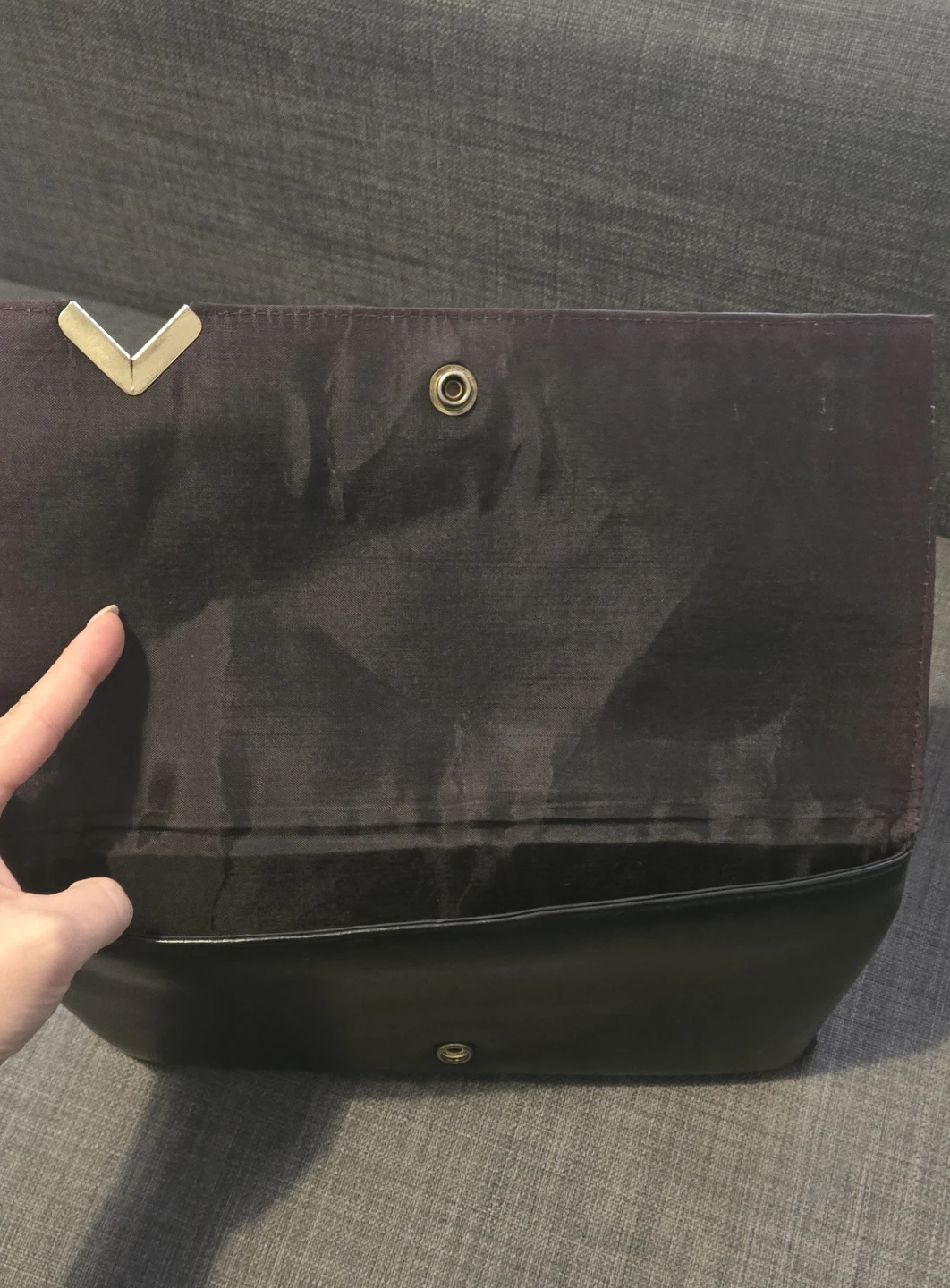 Black Clutch Purse with removable Strap - photo 3