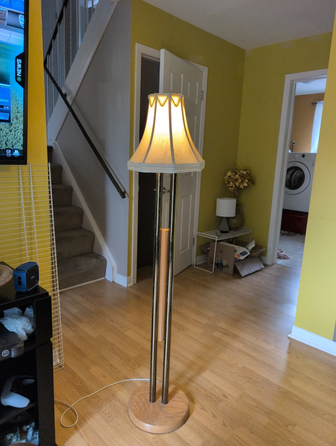 Floor Lamp with Tan Shade