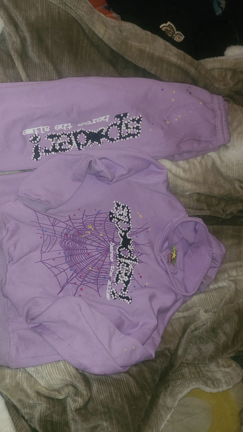 Sp5der Purple Tracksuit sz large mens