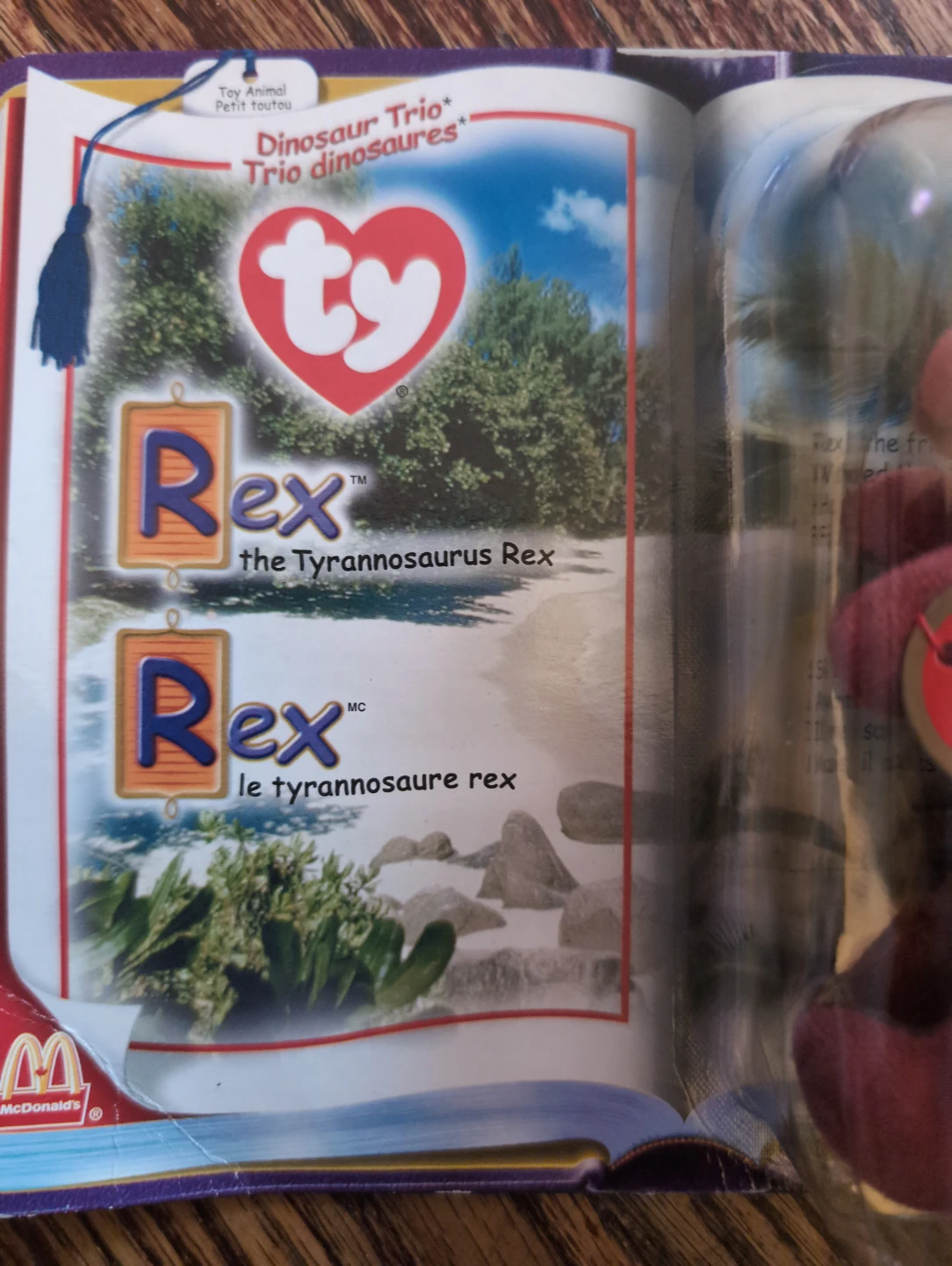 Ty Beanie Babies Dinosaur Trio Rex the Tyrannosaurus Rex - photo 2