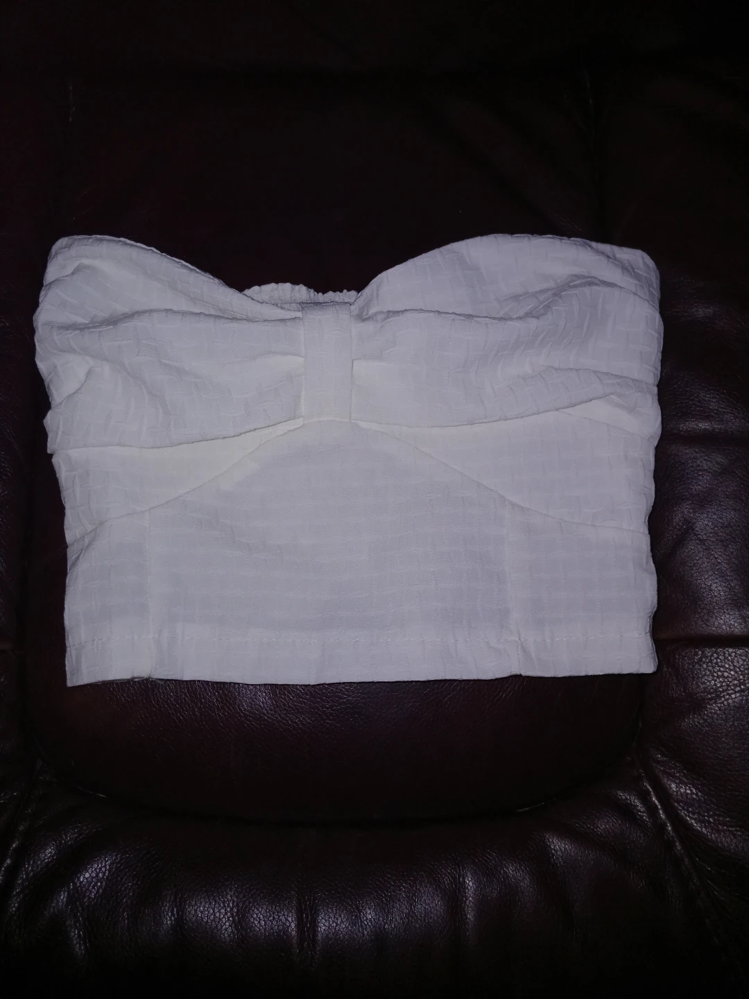 White Strapless Tube Top - Small