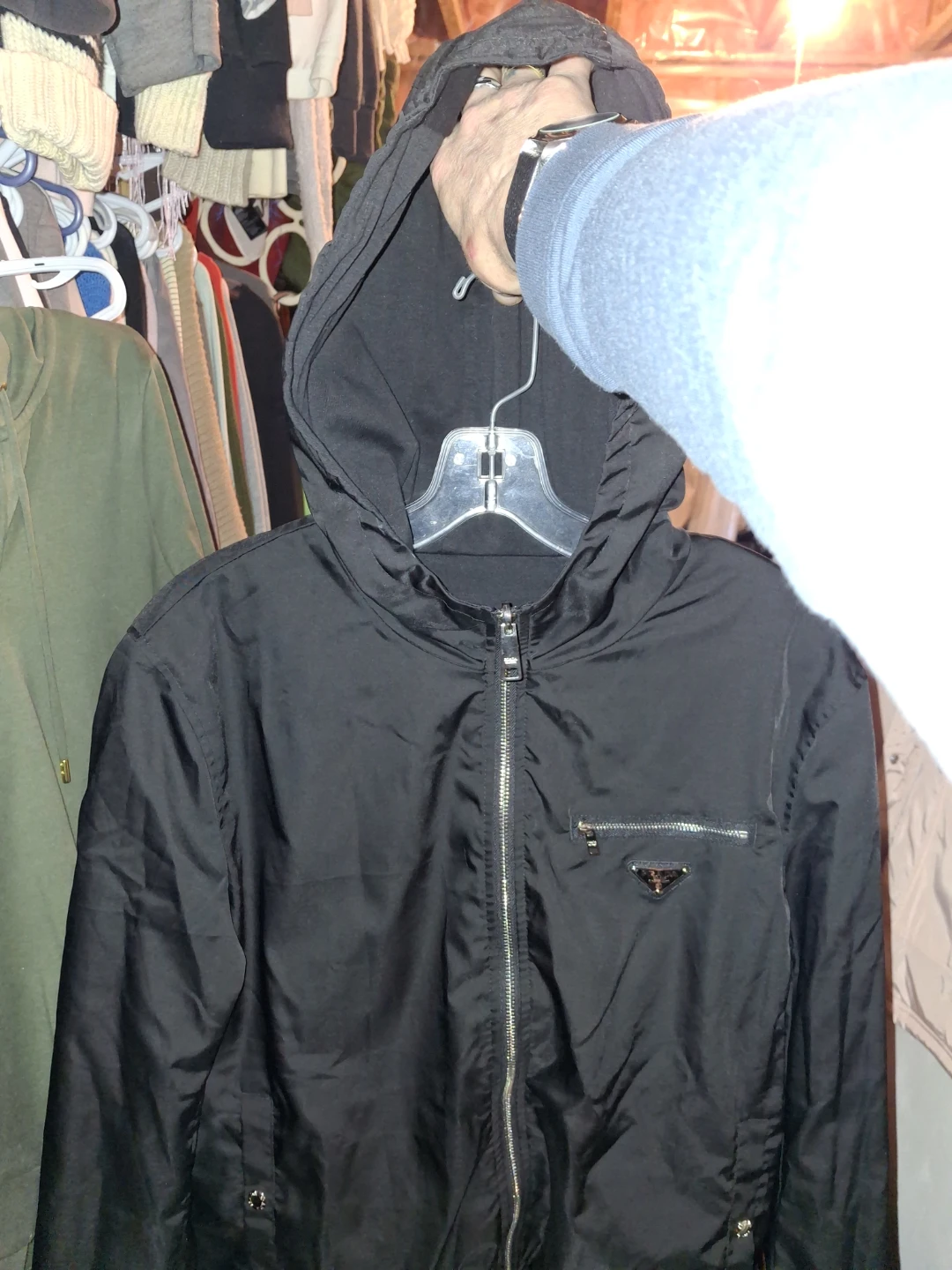 Prada Black reversible Jacket with Hood M - photo 3