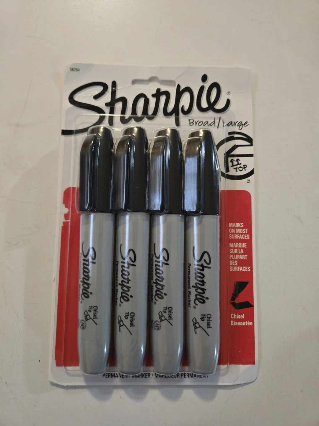 Sharpie Broad/Large Chisel Tip Permanent Markers - 4 Pack