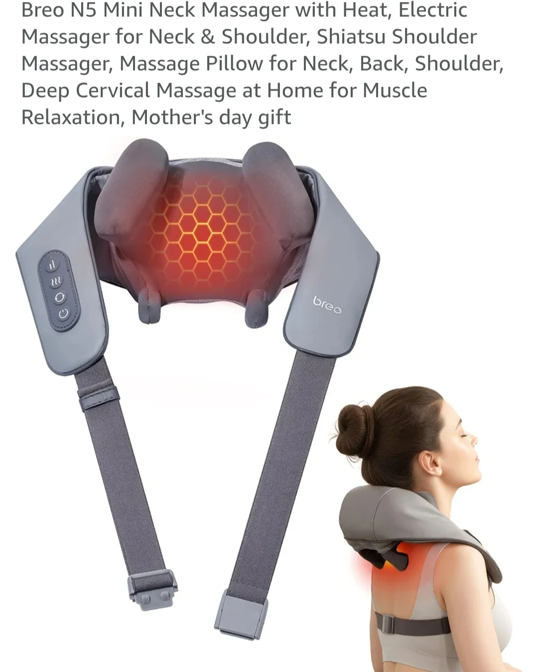 Breo N5 Mini Neck and Shoulder Massager with Heat