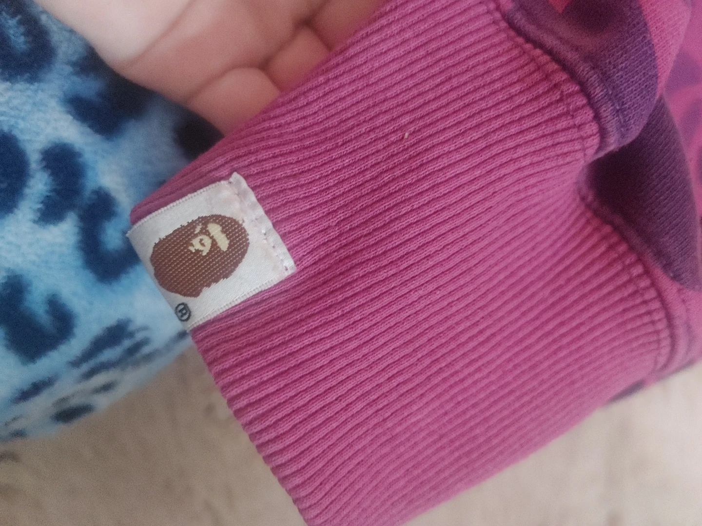 BAPE Full Zip Hoodie Shark Camo Pink Purple - photo 2