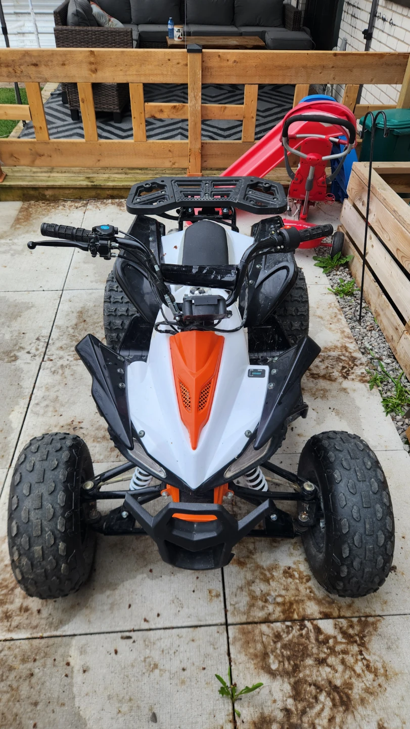 Kids ATV Quad Bike - White & Orange - photo 2