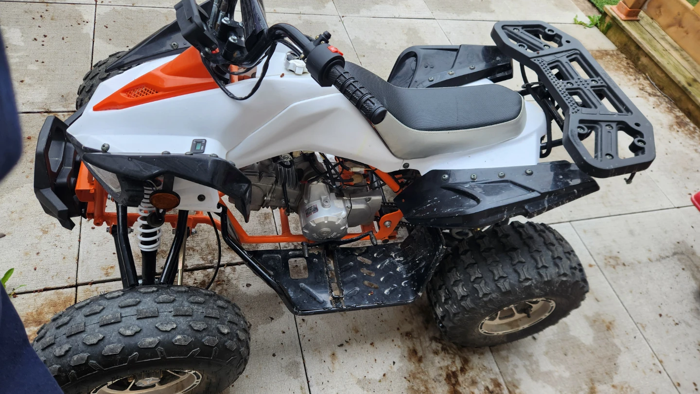 Kids ATV Quad Bike - White & Orange - photo 3