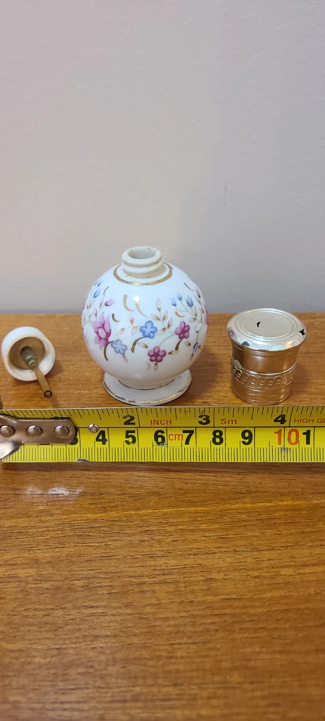 Vintage Hand Painted Porcelain Perfume Bottle - photo 3