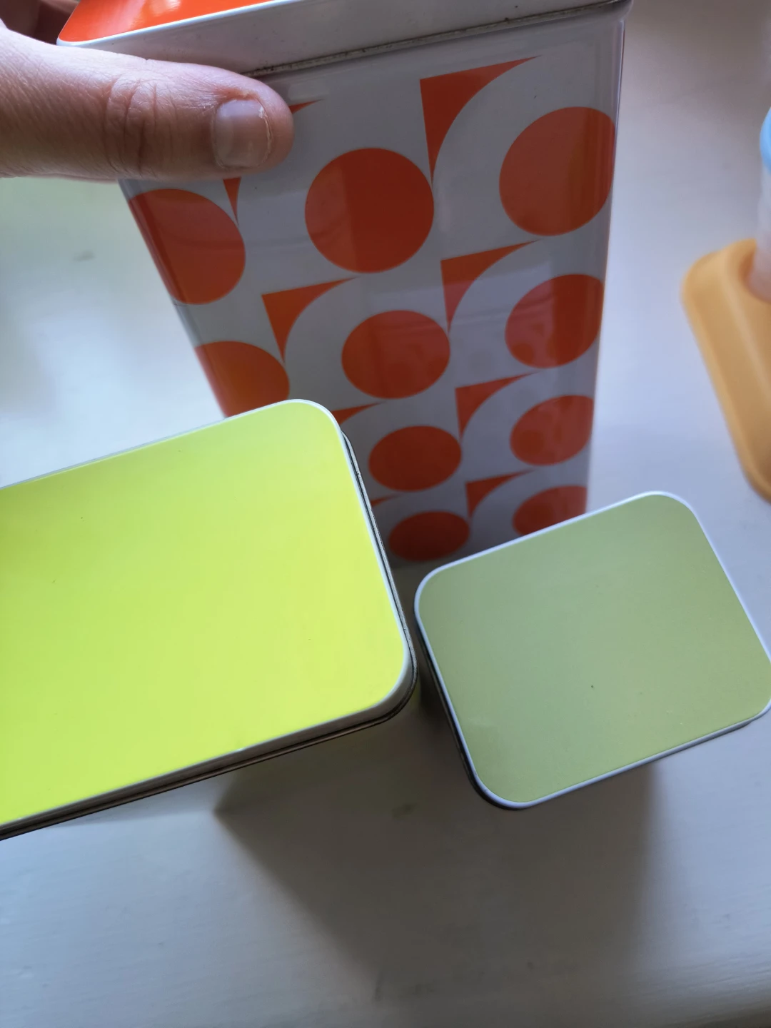 Set of 3 IKEA Tin Storage Containers - photo 3