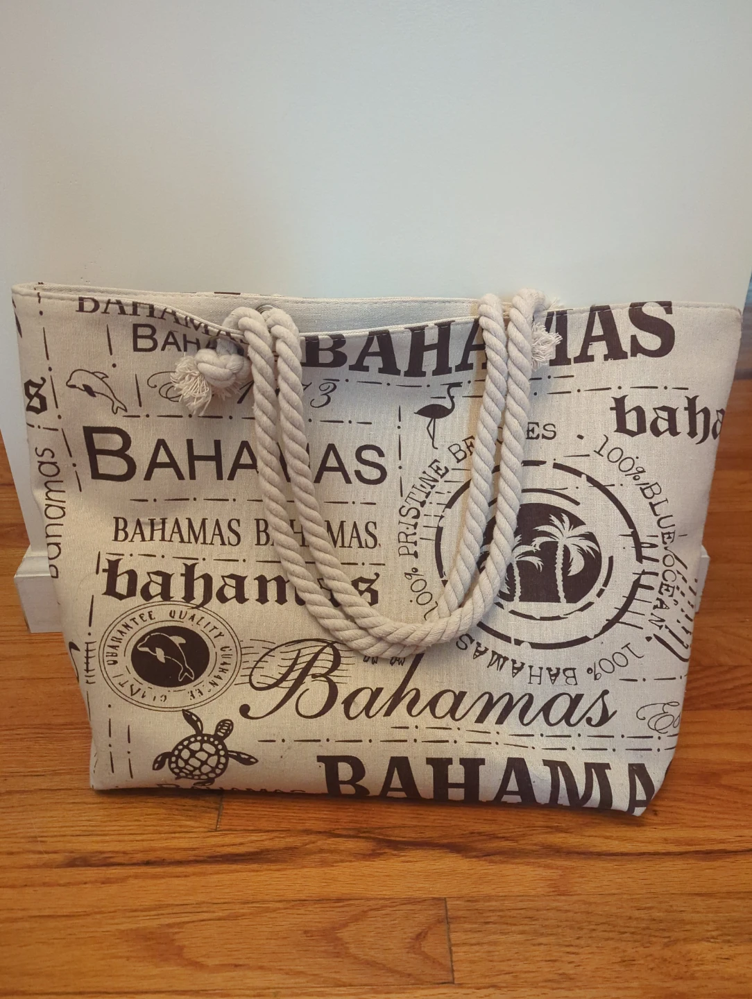 Bahamas Canvas Tote Bag and Pouch Set