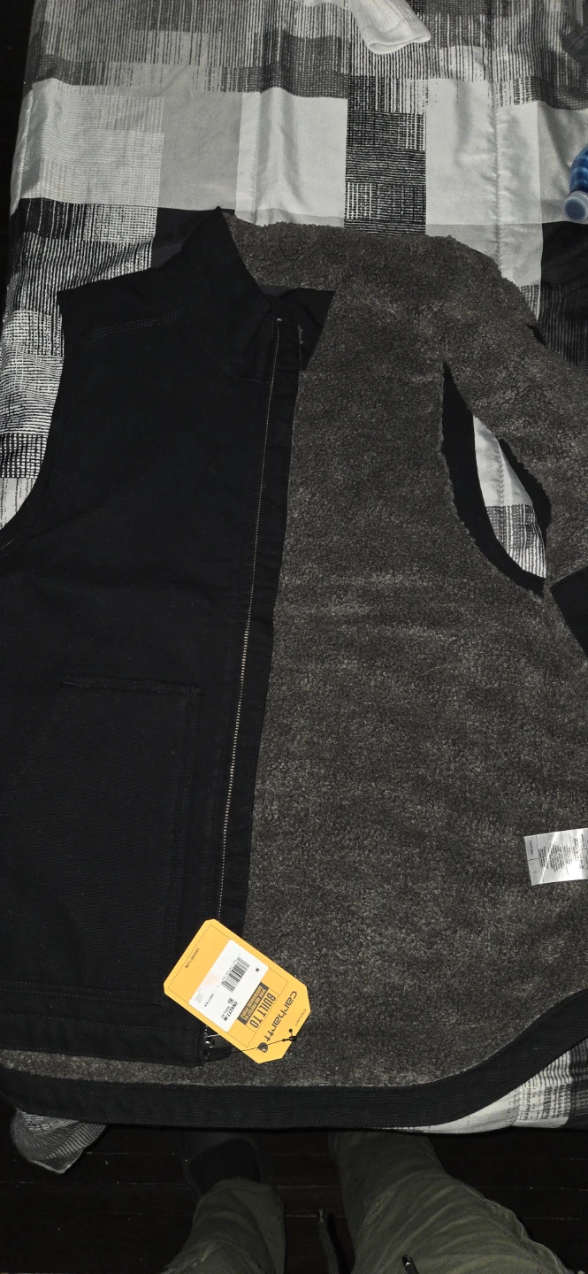 Carhartt Black Sherpa Lined Vest