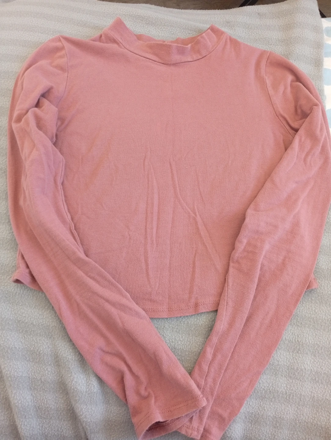 Bozzolo Pink Long Sleeve Mock Neck Top - Medium
