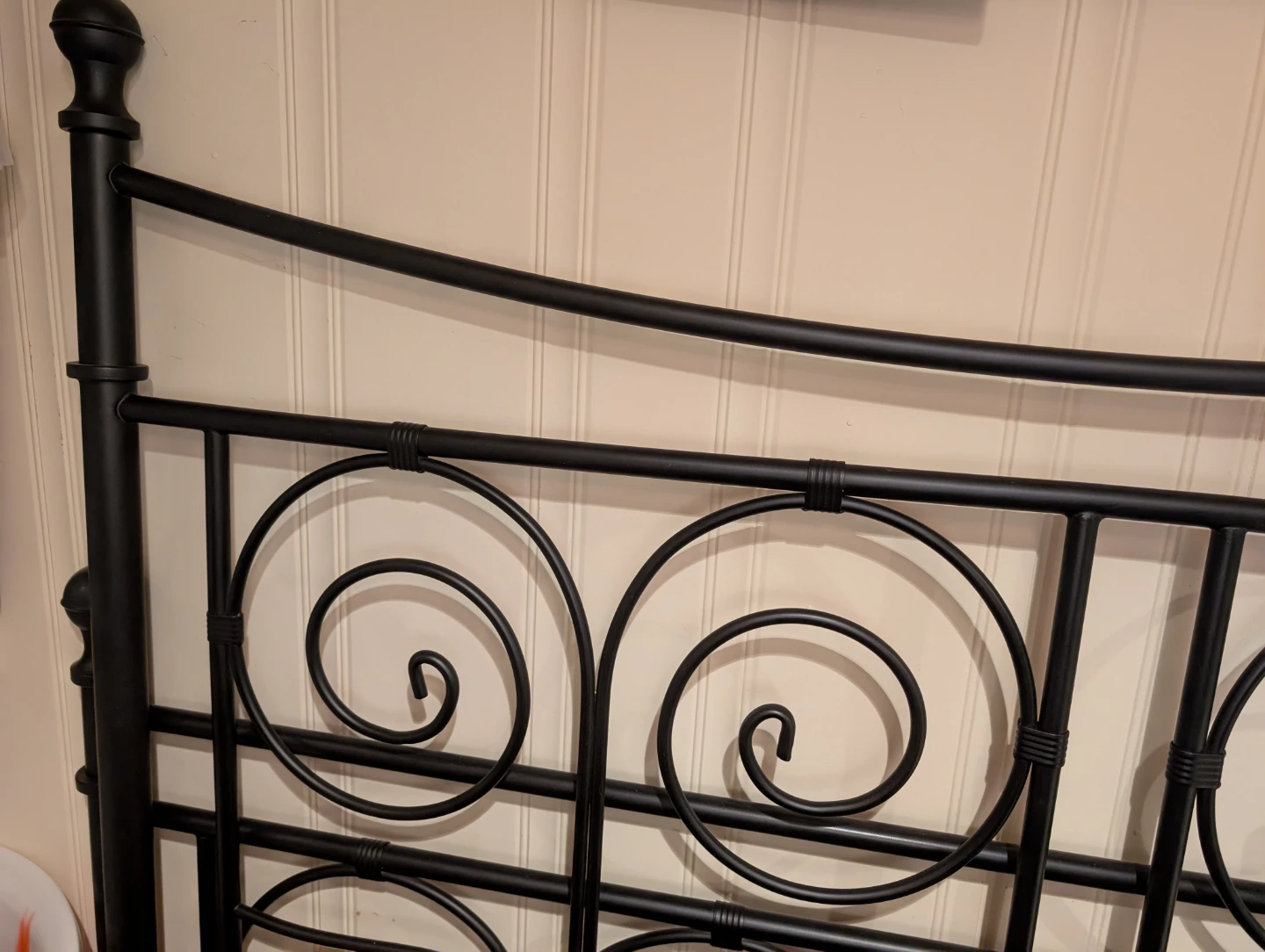 Black Metal Scroll Headboard & Footboard